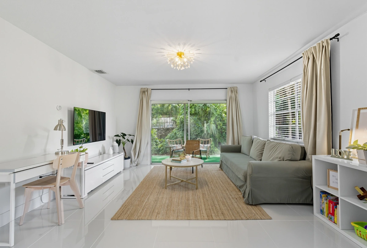 Bright living room at We Are Blissful in Sarasota