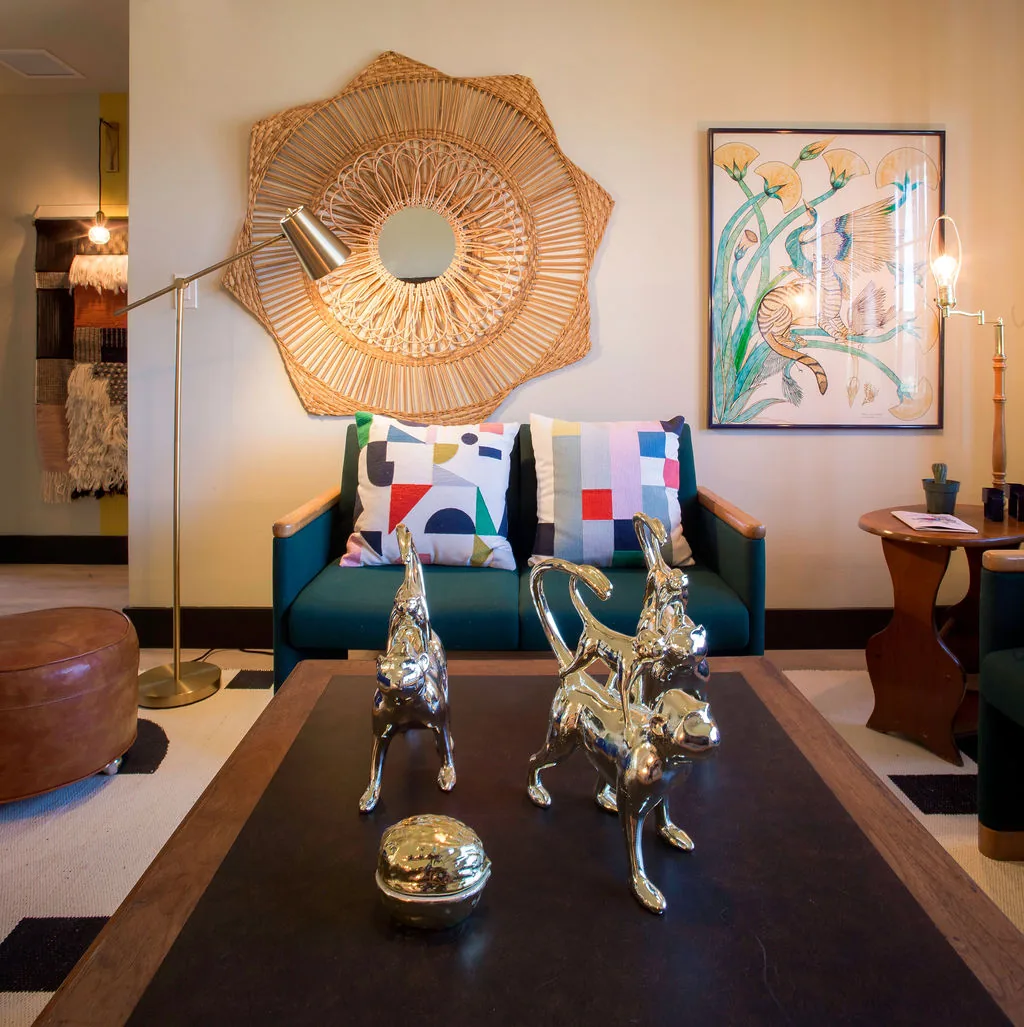 Colorful living room at We Are Joyful